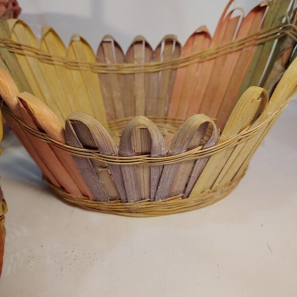 Easter Baskets (4) vintage woven - Picture 13 of 16